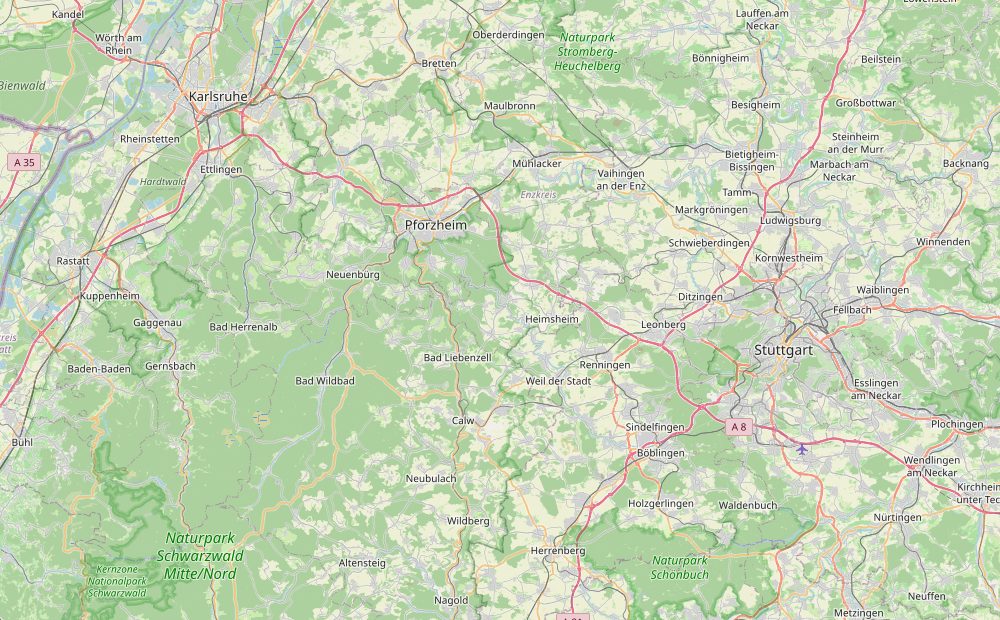 Karte: Neuhausen-Steinegg und Umgebung